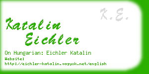 katalin eichler business card